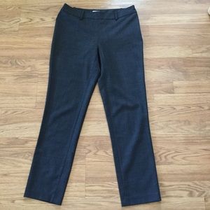 Barneys New York Gray Wool Blend Cropped Trousers